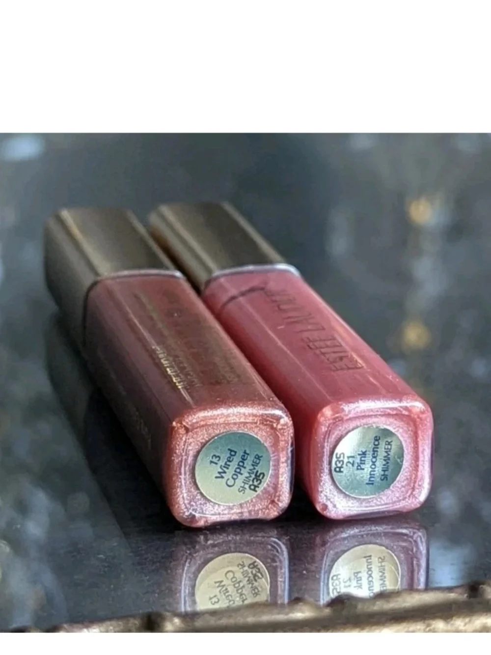 Estee Lauder Pink and Rose Gold Lip Gloss Duo